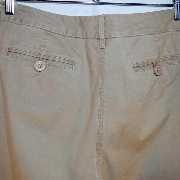 Talbots Size 18 Khaki Tan High Waisted Straight Leg Chino Trousers - Picture 7 of 11